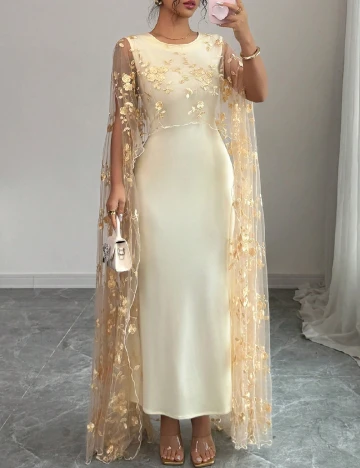 Rochie medie SHEIN, galben deschis