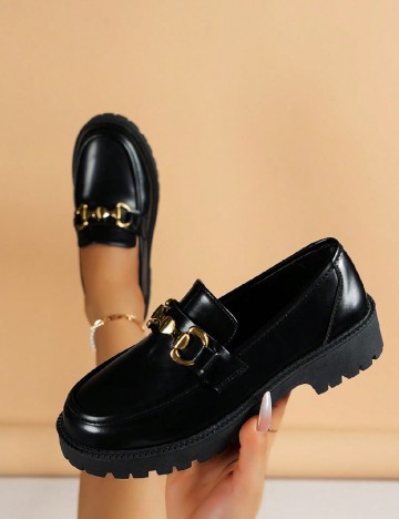 
						Mocasini SHEIN, negru