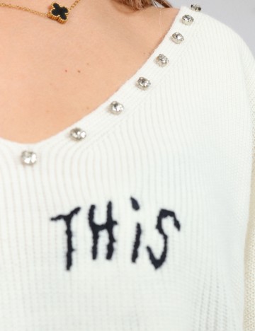 Bluza Oversize SHEIN, alb