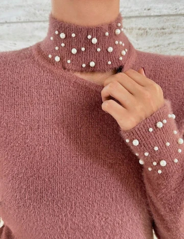 Pulover SHEIN, roz pudra inchis