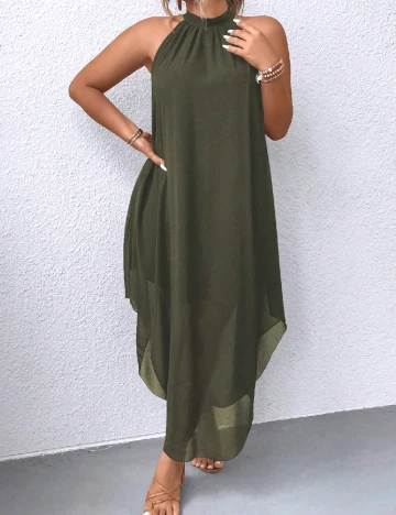 Rochie lunga SHEIN CURVE, verde Verde