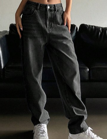 
						Blugi Dazy, gri inchis