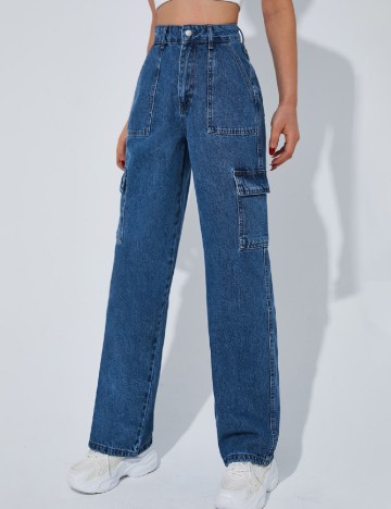 
						Blugi SHEIN, albastru