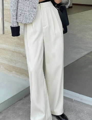 Pantaloni Dazy, ecru