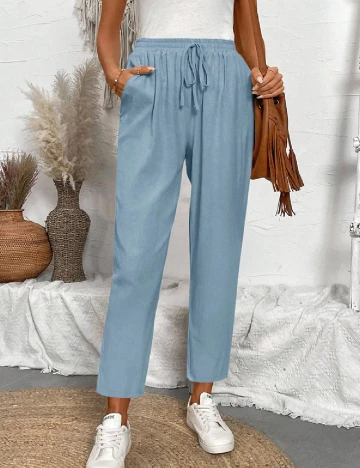 Pantaloni SHEIN, albastru Albastru