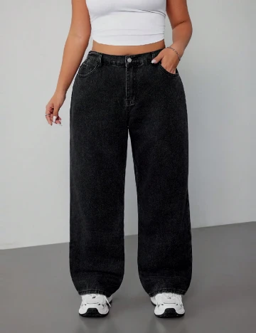 Blugi SHEIN CURVE, negru