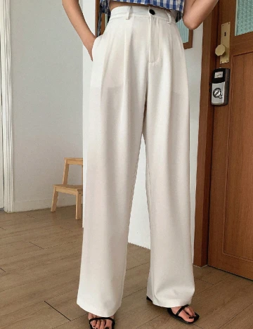 Pantaloni Dazy, ecru