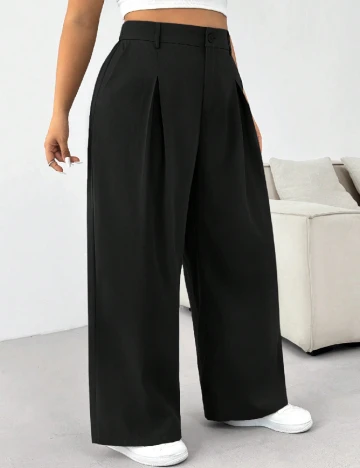 Pantaloni SHEIN CURVE, negru Negru