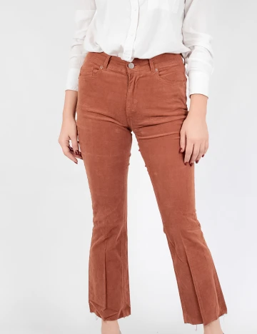 Pantaloni Motivi, maro, XS