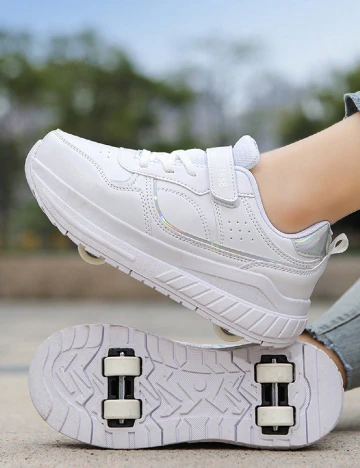 Adidasi cu role Shein Kids, alb