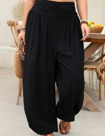 Pantaloni SHEIN CURVE, negru Negru