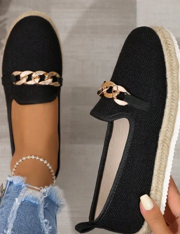 Mocasini SHEIN, negru Negru