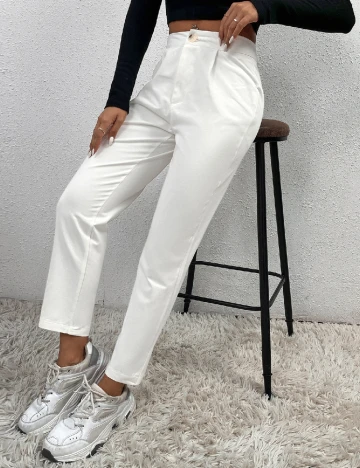 Pantaloni SHEIN, alb Alb