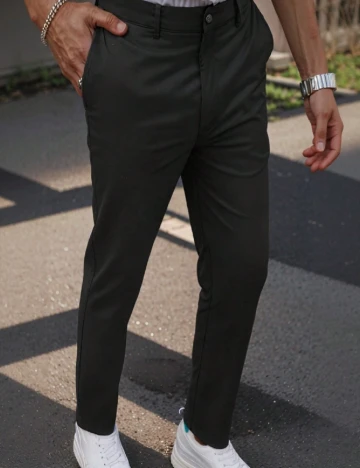 Pantaloni SHEIN Plus Size Men, negru