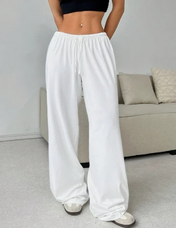 Pantaloni SHEIN, alb Alb