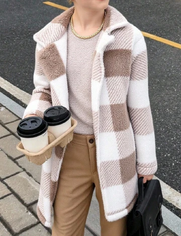 Compleu Shein Kids, maro/alb