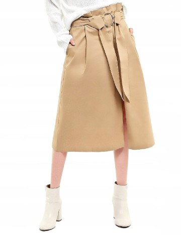 
						Botine Stradivarius, crem