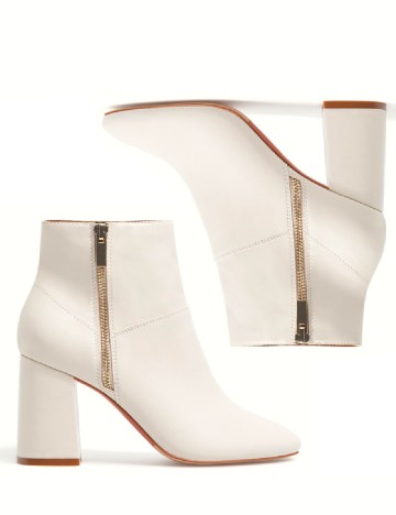 Botine Stradivarius, crem