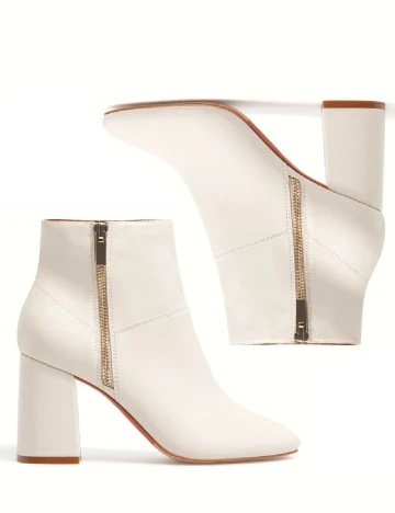 Botine Stradivarius, crem