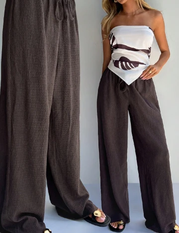 Pantaloni SHEIN, maro Maro