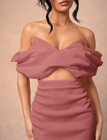 Rochie scurta SHEIN, roz pudra