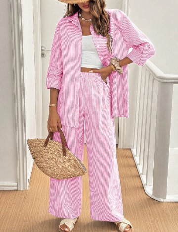 
						Compleu SHEIN, roz/alb