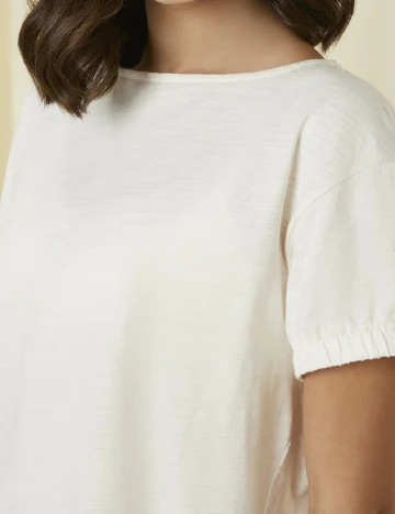 Tricou Triumph, ecru Alb