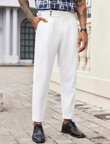 Pantaloni SHEIN, alb Alb