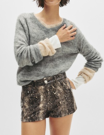 
						Pantaloni scurti Pull&Bear, animal print