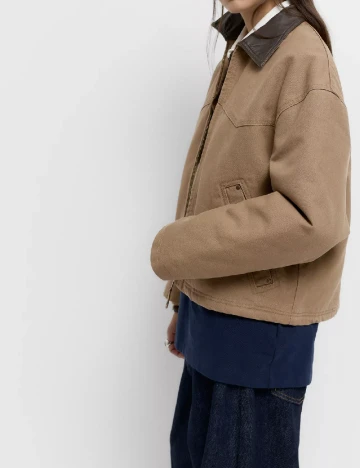 Jacheta Pull&Bear, maro deschis Maro