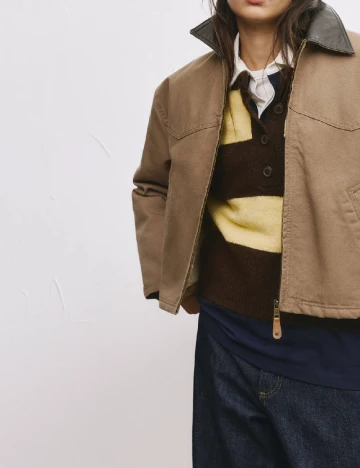 Jacheta Pull&Bear, maro deschis Maro