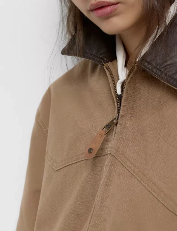 Jacheta Pull&Bear, maro deschis Maro