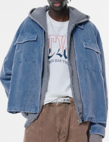 Jacheta Pull&Bear, albastru