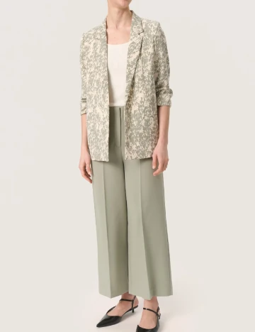 Blazer Soaked In Luxury, crem/verde Crem