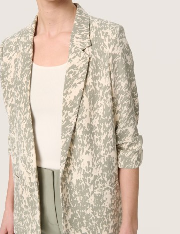 Blazer Soaked In Luxury, crem/verde