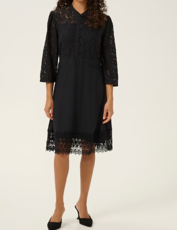 
						Rochie medie Cream, negru