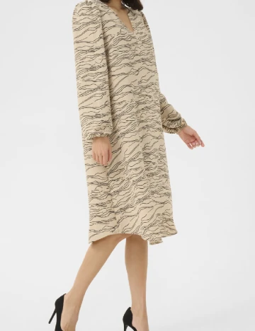 Rochie medie Kaffe, crem Crem