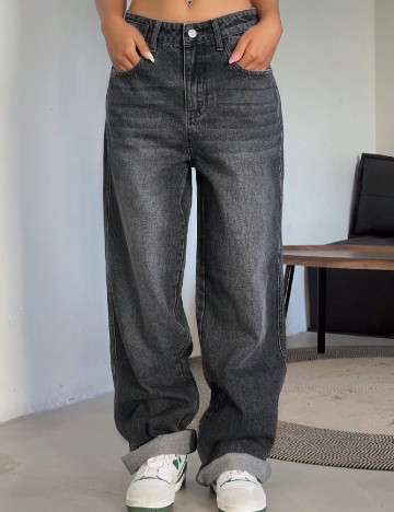 
						Blugi Dazy, gri inchis