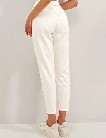 Pantaloni SHEIN, alb