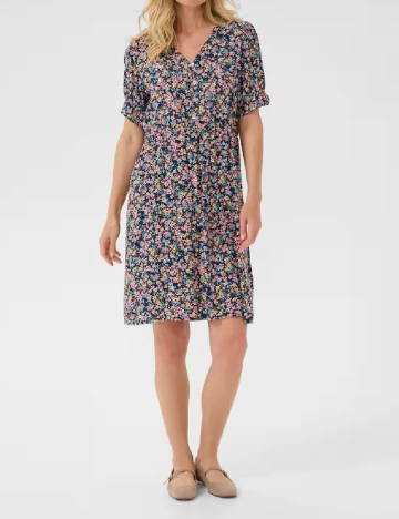 Rochie scurta Cream, floral print Floral print