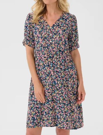 Rochie scurta Cream, floral print Floral print