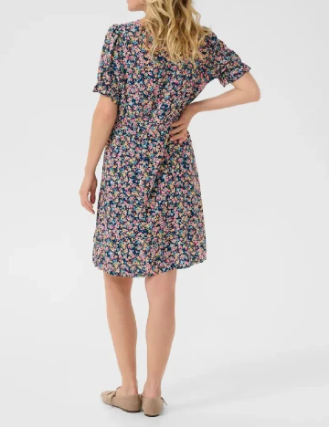 Rochie scurta Cream, floral print Floral print