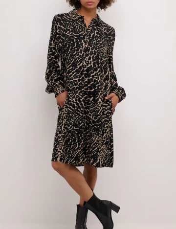 Rochie medie Culture, animal print