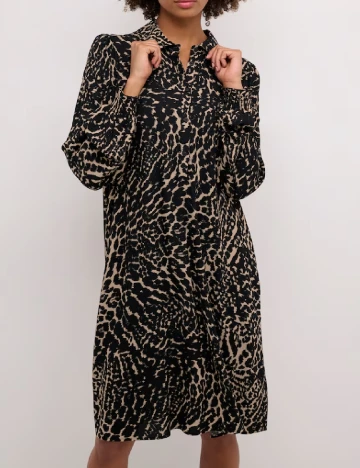 Rochie medie Culture, animal print