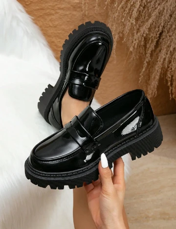 Mocasini SHEIN, negru Negru