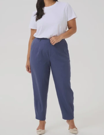 Pantaloni Kaffe Curve, albastru