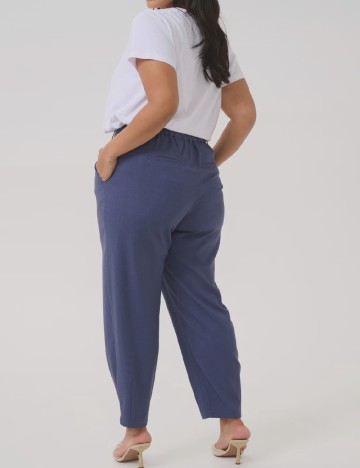 Pantaloni Kaffe Curve, albastru