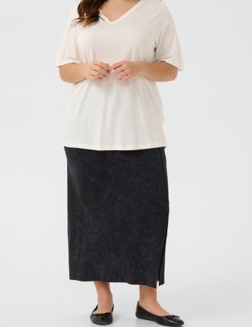 
						Fusta Kaffe Curve, negru