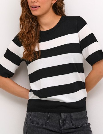 Bluza Kaffe, alb/negru