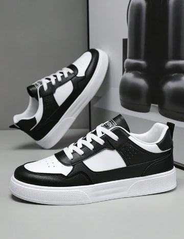 Adidasi SHEIN, alb/negru